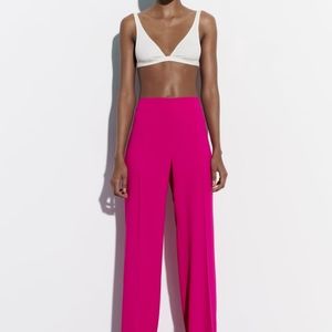 ZARA flowy Pant neon Fuschia: Size XL